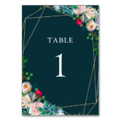 Numéro De Table Programme de mariage chic succulents et or (Par défaut)