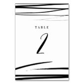Numéro De Table Programme moderne de mariage noir blanc QR Code (Dos)