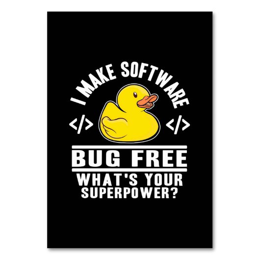 Numéro De Table Programmer rendre le logiciel sans bogue (Par défaut)