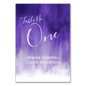 Numéro De Table Purple abstrait lavage moderne tableau d'art numér (Dos)