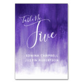 Numéro De Table Purple abstrait lavage moderne tableau numéro cinq (Dos)