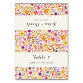 Numéro De Table Purple Boho Wildflower Foliage Wedding Place Card (Par défaut)