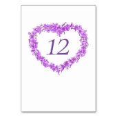 Numéro De Table Purple forget me nots inked art wedding monogram (Par défaut)