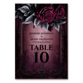 Numéro De Table Purple Gothic Halloween Alternative Wedding (Dos)