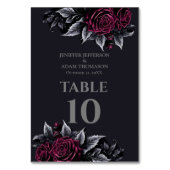 Numéro De Table Purple Gothic Halloween Alternative Wedding (Dos)