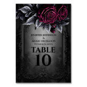 Numéro De Table Purple Gothic Halloween Alternative Wedding (Dos)