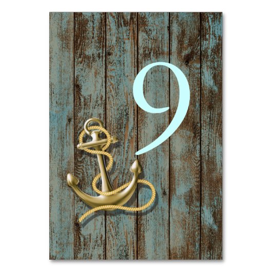 Numéro De Table quai bleu mariage nautique (Dos)