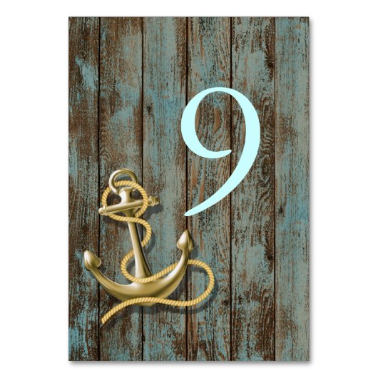 Numéro De Table quai bleu mariage nautique (Par défaut)