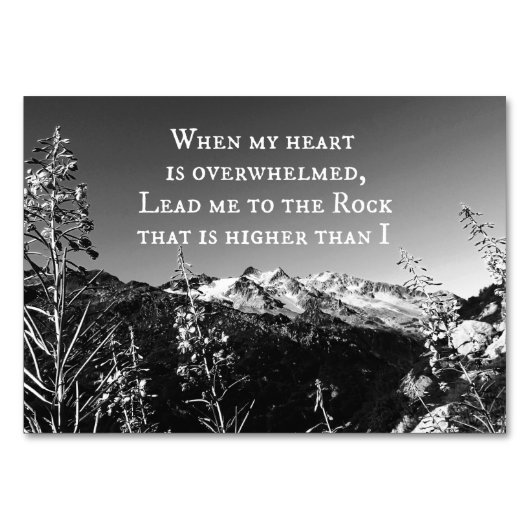 Numéro De Table Quand mon coeur est bouleversé par la Bible Verse (Dos)