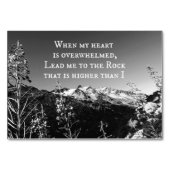 Numéro De Table Quand mon coeur est bouleversé par la Bible Verse (Devant)