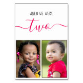 Numéro De Table Quand Nous Étions Deux Enfants Photo Rouge Script (Dos)