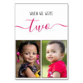 Numéro De Table Quand Nous Étions Deux Enfants Photo Rouge Script (Par défaut)