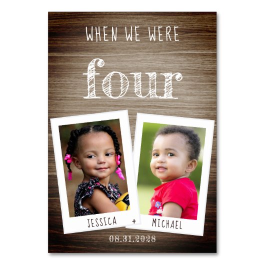 Numéro De Table Quand nous étions enfants âge Photos et noms Maria (Par défaut)