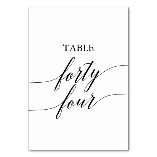 Numéro de table quarante-quatre élégant en calligr (Par défaut)