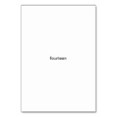 Numéro De Table Quatorze asperges lances nombre flashcards (Par défaut)