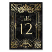 Numéro De Table Quinceanera de la Couronne de Tiara noire (Par défaut)