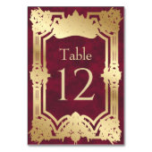 Numéro De Table Quinceanera rouge Tiara Crown (Dos)