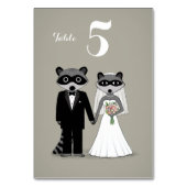 Numéro De Table Raccoons Mariée et Groom mariage réception (Par défaut)