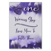 Numéro De Table Raisins de vin Bunco Jolie aquarelle Tableau 1 (Dos)