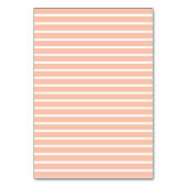 Numéro De Table Rayures blanches et pêche (Dos)