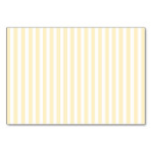 Numéro De Table Rayures Jaune Pâle Élégantes (Dos)