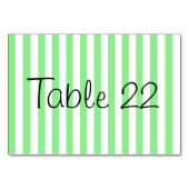 Numéro De Table Rayures vert clair (Dos)