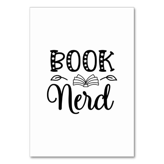 Numéro De Table Reading Art Book Nerd (Par défaut)