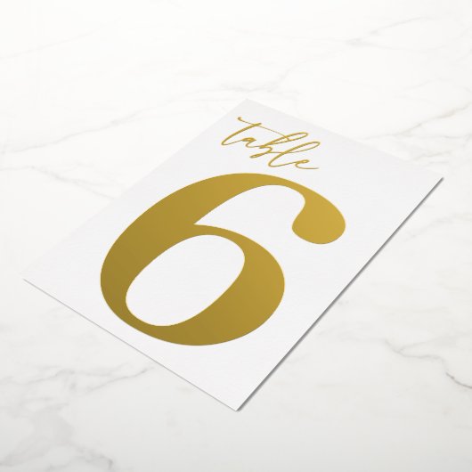 Numéro de table Real Gold Foil (Rotation)