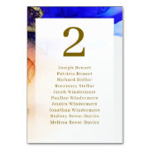 Numéro De Table Réception de mariage bleu saphir vibrant et or (Par défaut)