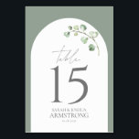 Numéro De Table Réception de mariage botanique moderne Sage Green<br><div class="desc">Bienvenue à votre réception de mariage, style moderne! Notre tout nouveau numéro de table de mariage botanique Arch Green Sage est parfait pour les couples qui désirent un look contemporain mais intemporel. Ce numéro de table présente une arche blanche classique sur un arrière - plan vert sauge croustillant aux accents...</div>