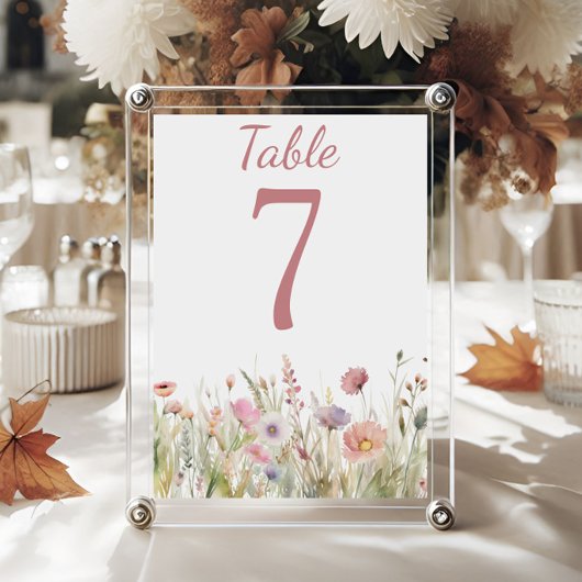 Numéro De Table Réception de mariage champêtre romantique