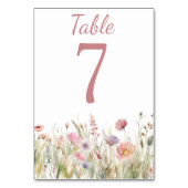 Numéro De Table Réception de mariage champêtre romantique (Dos)