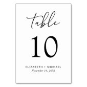 Numéro De Table Réception De Mariage Chic (Dos)