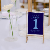Numéro De Table Réception De Mariage Côtier Simple Et Moderne