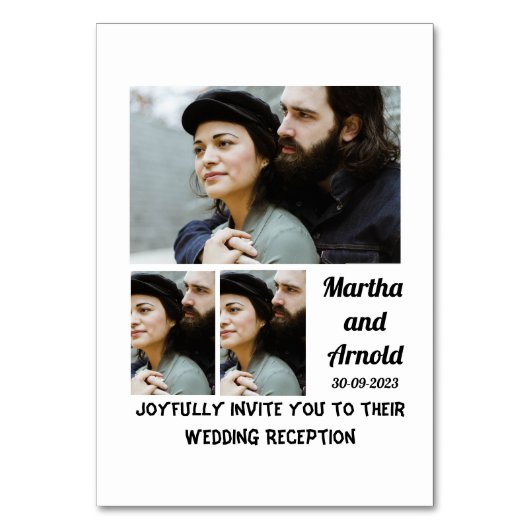 Numéro De Table Réception de mariage coutume 3 Photo Collage (Par défaut)