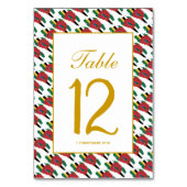 Numéro De Table Réception de mariage de célébration de la Dominiqu (Dos)