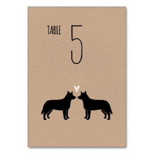 Numéro De Table Réception de mariage de chiens de bétail australie