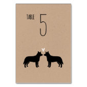Numéro De Table Réception de mariage de chiens de bétail australie (Dos)