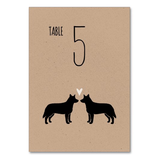Numéro De Table Réception de mariage de chiens de bétail australie (Par défaut)