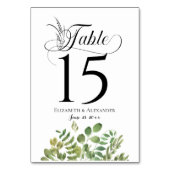 Numéro De Table Réception De Mariage De Foliage Simple (Par défaut)