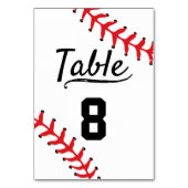 Numéro De Table Réception de mariage de sport de baseball (Dos)