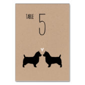 Numéro De Table Réception de mariage de Terrier australien (Dos)