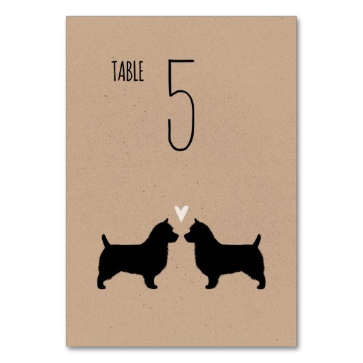 Numéro De Table Réception de mariage de Terrier australien (Par défaut)