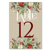 Numéro De Table Réception de mariage d'hiver simple Table #12 (Dos)