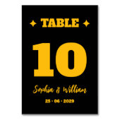 Numéro De Table Réception de mariage noir et or (Par défaut)