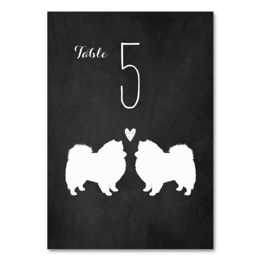 Numéro De Table Réception de mariage pour chiens Eskimo américains (Par défaut)