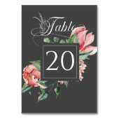 Numéro De Table Réception de mariage rose Magnolia (Dos)