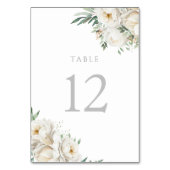 Numéro De Table Réception de mariage Sage Leaf & White Flower (Par défaut)