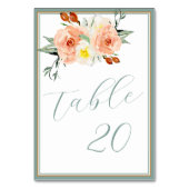 Numéro De Table Réception Fleurs Été Lumineuses (Dos)