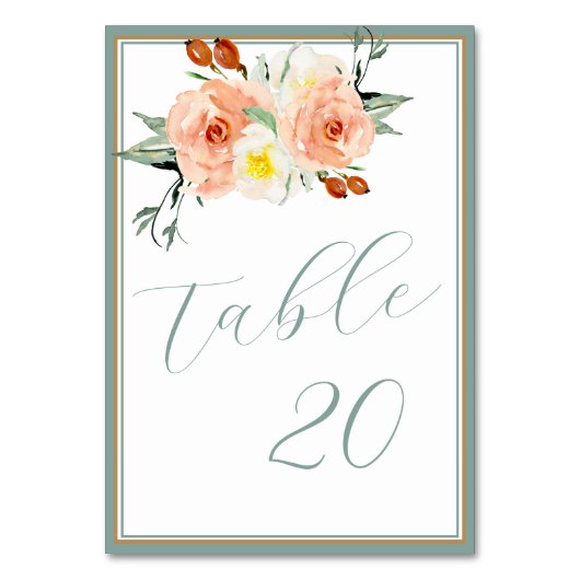 Numéro De Table Réception Fleurs Été Lumineuses (Dos)